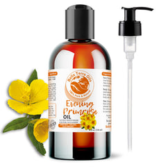 Bella Terra Oils Organic Evening Primrose Oil bottle, ideal for skin nourishment.