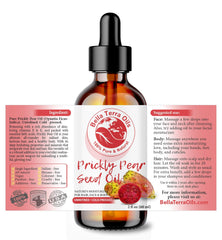Bella Terra Oils prickly pear seed oil dropper dispensing lightweight hydration
