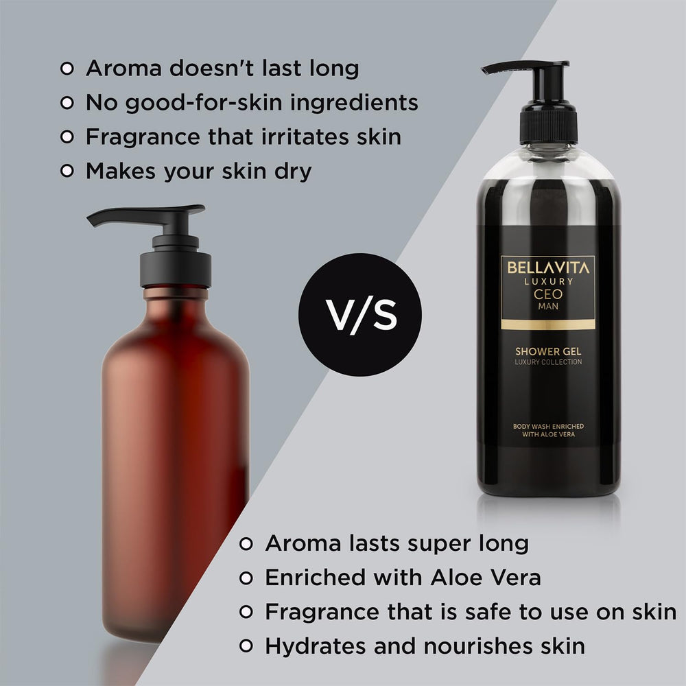 Bella Vita Luxury CEO Man aloe vera hydration on skin.