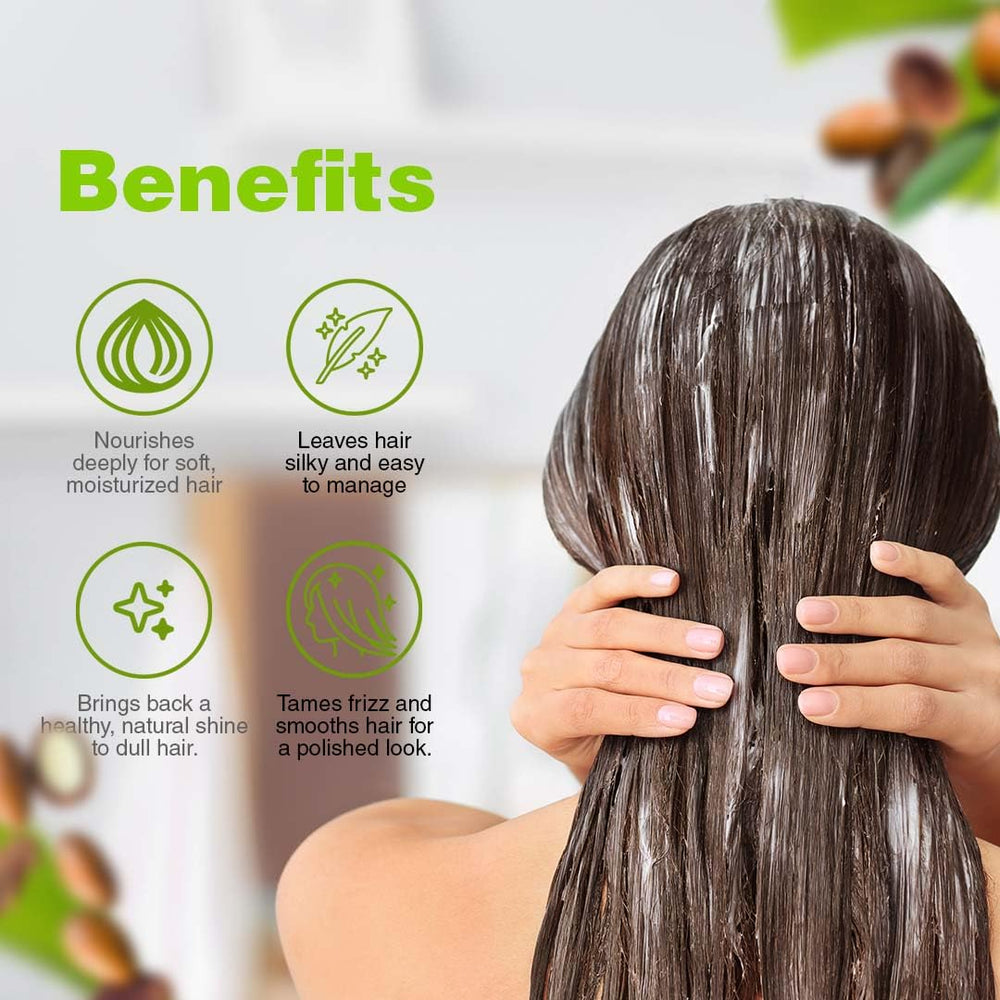 Bellahair Hydrating Mask curly-definition close-up shows smoother curls.