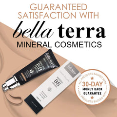 Bellaterra BB Cream Light 102 brush application yields smooth, even coverage.