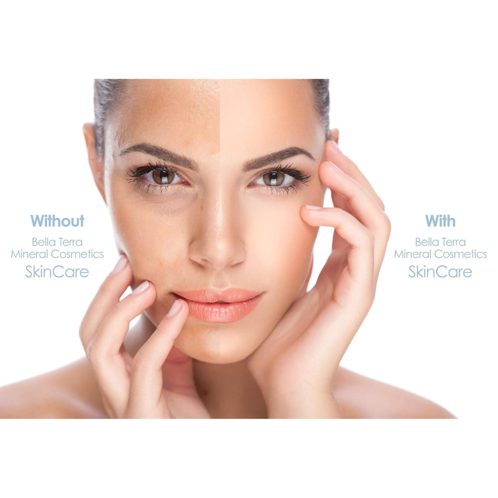Bellaterra Cosmetics Mineral Exfoliating Gel 50ml bottle, travel-friendly packaging.