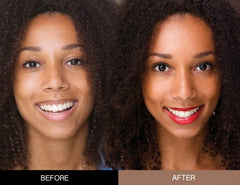 Bellaterra BellaTerra Cinnamon shade demonstrates warm undertone suited to deep complexions.