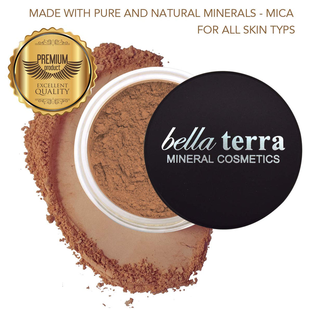 Bellaterra BellaTerra Cinnamon swatches show buildable coverage and natural blend.