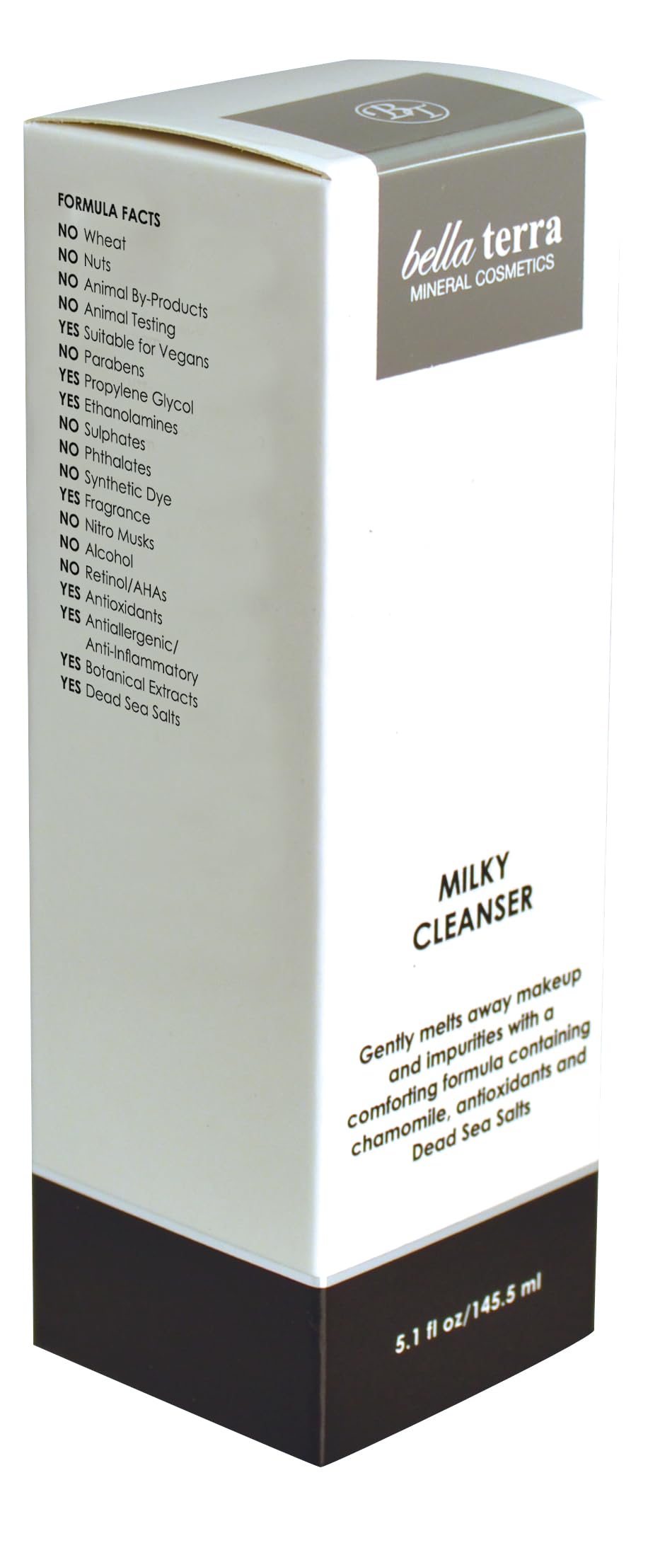Bellaterra Milky Cleanser in action on skin demonstrates makeup and sunscreen removal.