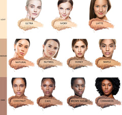 Bellaterra Foundation Latte skin-tone-match illustrates versatile shade adapting to undertones.