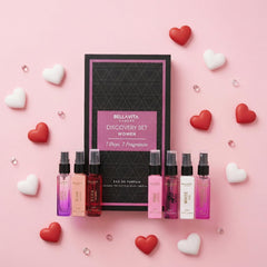 Bella Vita Luxury mini perfumes travel size image emphasizes portable fragrance for daily use.