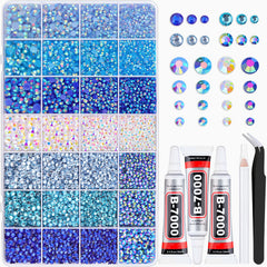 BELLEBOOST blue rhinestones in a 20k-pack ready for vibrant crafts