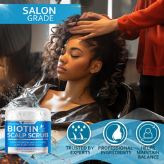 Bellisso Biotin Scalp Scrub color-safe formula for color-treated hair.