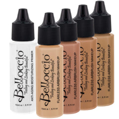 Belloccio medium shade foundation set with four tones for seamless, natural-looking coverage.