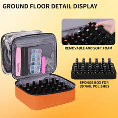 Beloving orange design adds energy to your manicure setup.