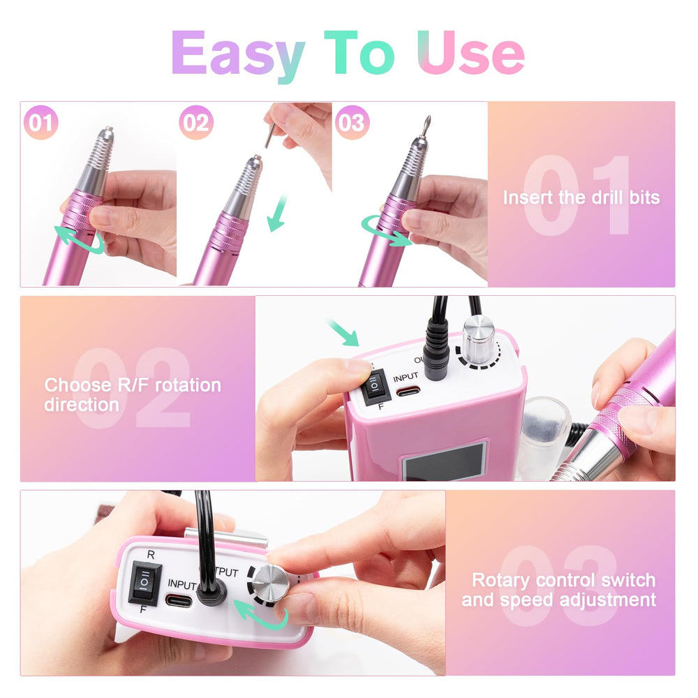 Beloving cordless rechargeable nail drill ideal for home or salon