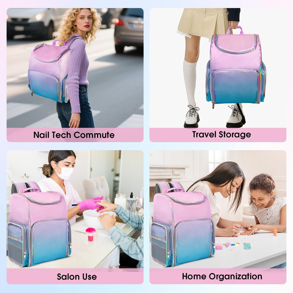 Beloving Nail Polish Organizer with adjustable straps for comfortable transport at home or on the go.