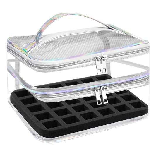 Beloving Nail Polish Organizer with crystal-clear partitions for quick item selection.