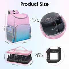 Beloving Nail Polish Organizer fits a full travel kit in its compact dimensions.