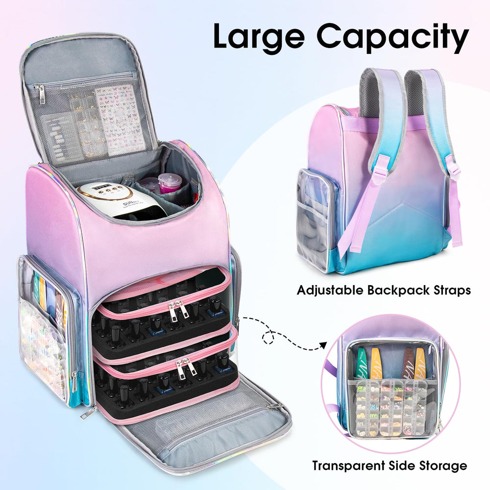 Beloving Nail Polish Organizer features a UV lamp slot for convenient on-site prep.