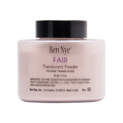 Ben Nye Translucent Powder Fair application for a smooth, long-lasting makeup setting.