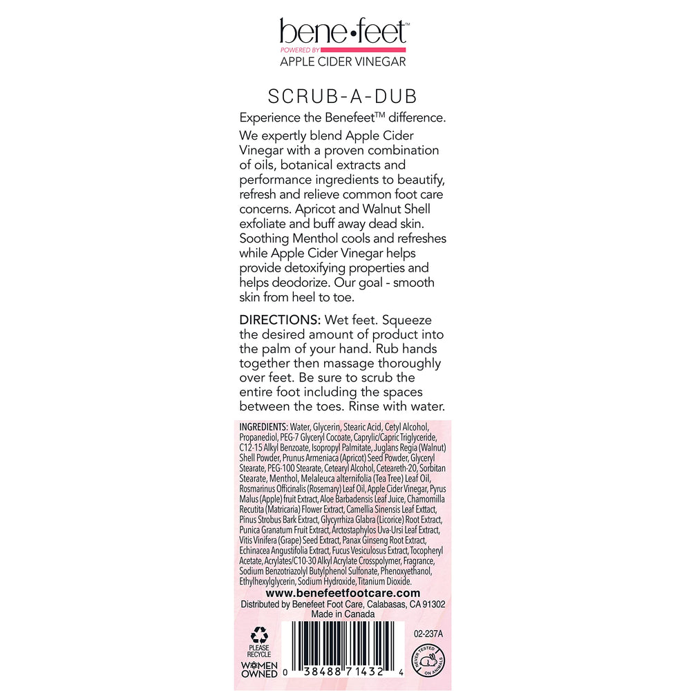 Exfoliating walnut shell and apricot seed deliver renewed softness