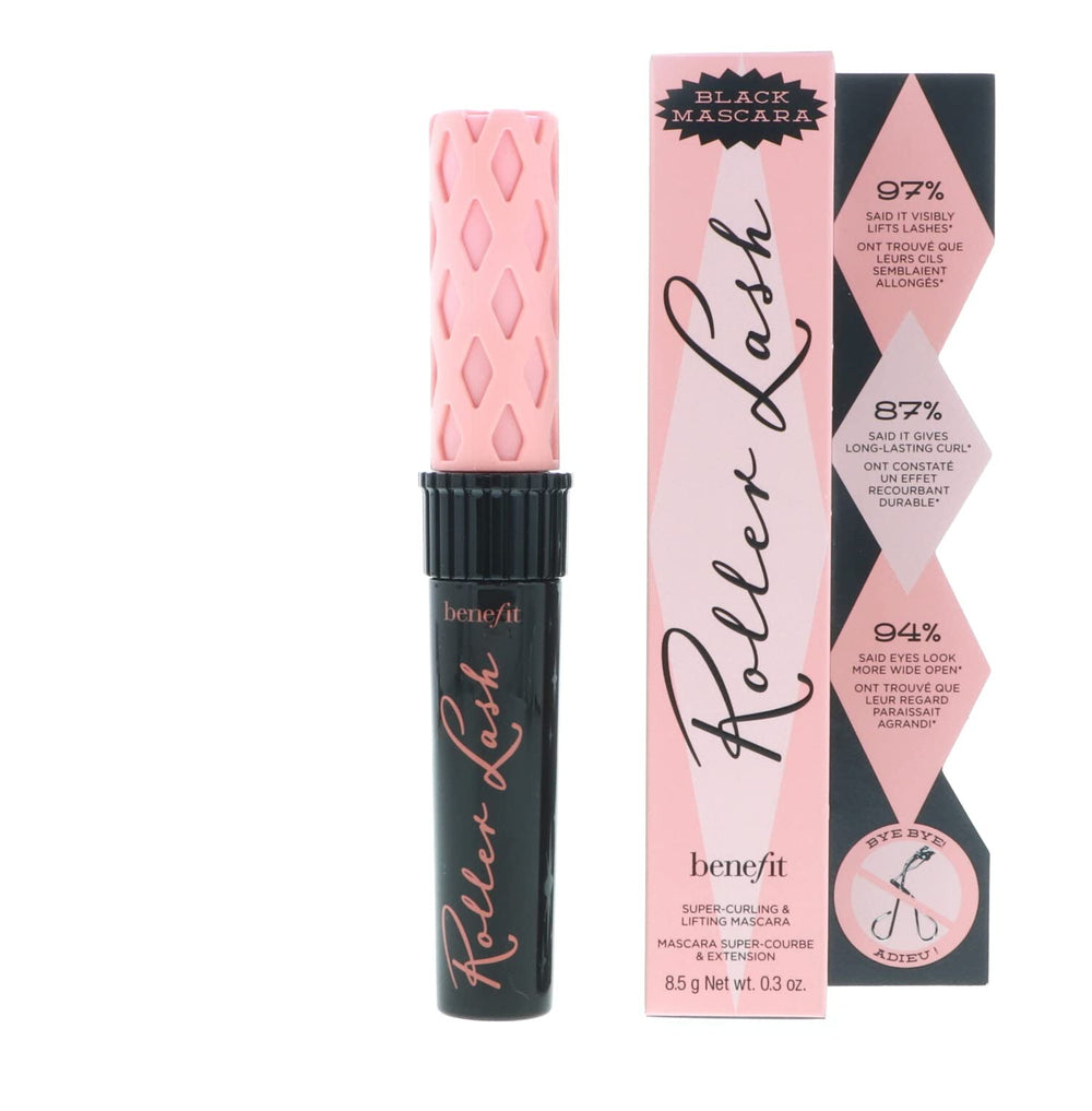 Benefit Roller Lash brush in action lifting and separating lashes