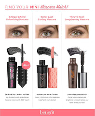 Benefit Theyre Real mini lengthening mascara delivers dramatic length and separation.