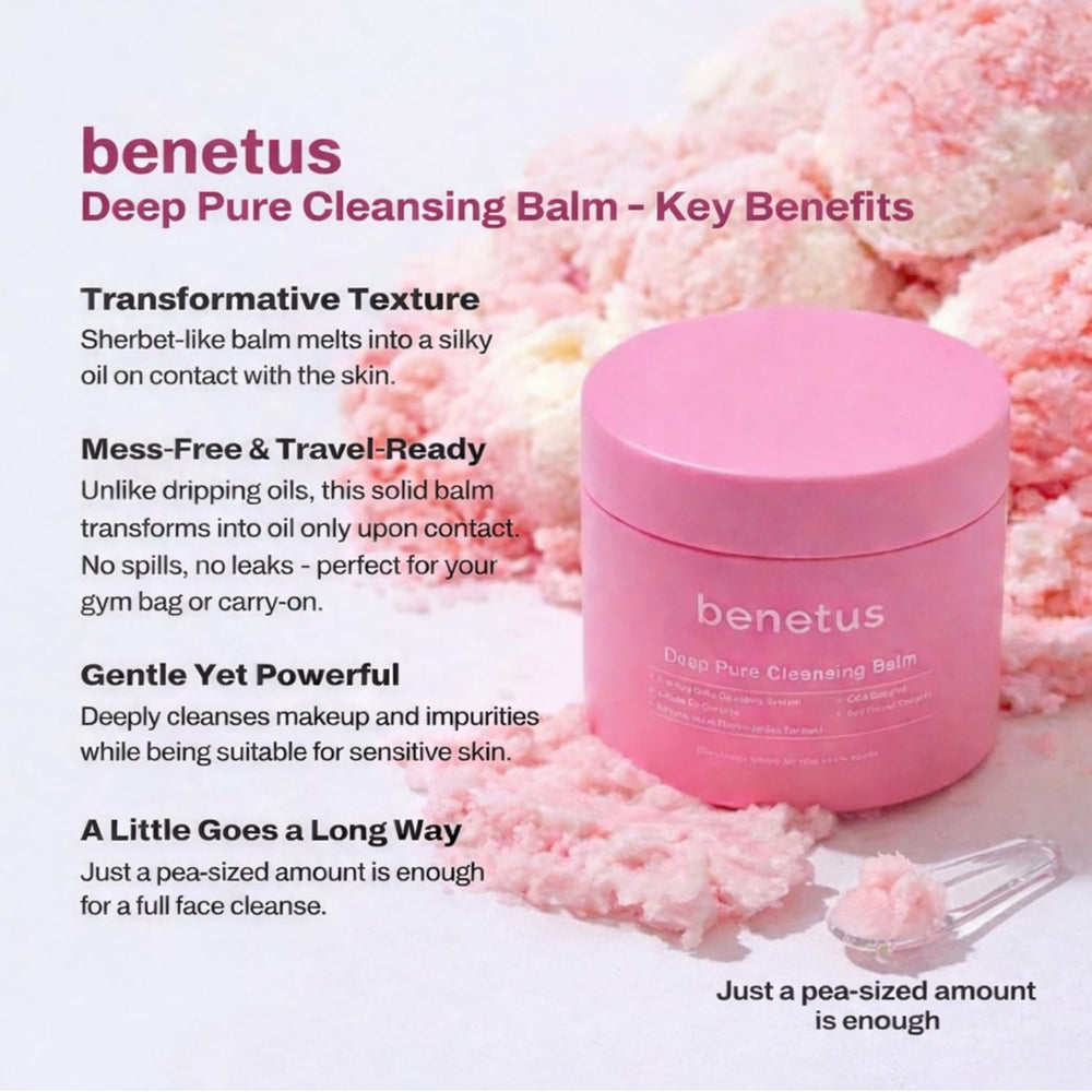 Hygienic scoop included for precise portion control with Benetus balm.