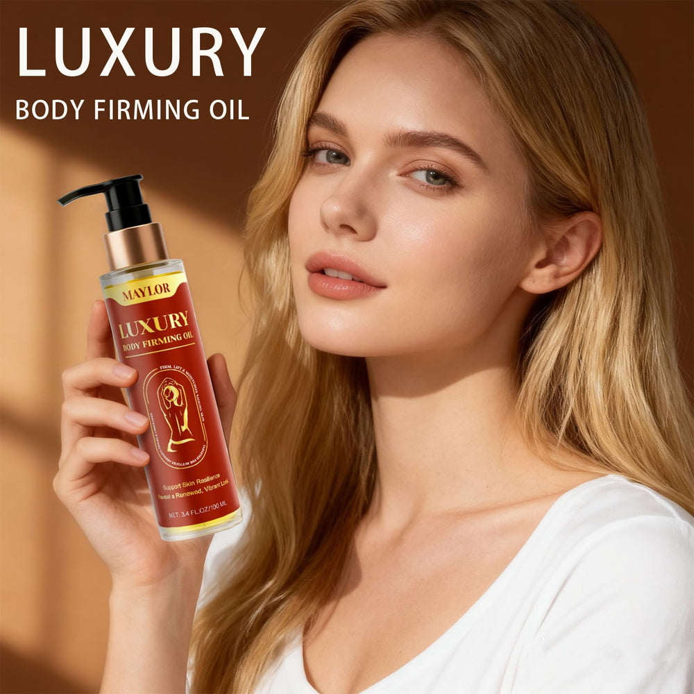 BENIX Body Firming Oil massage arm demonstrates targeted use for smoother skin.