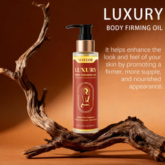 BENIX Body Firming Oil packaging box signals premium care in skincare routine.