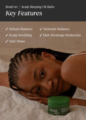 Bephor Braid Rev Scalp Balm spatula application demonstrates easy nightly care.