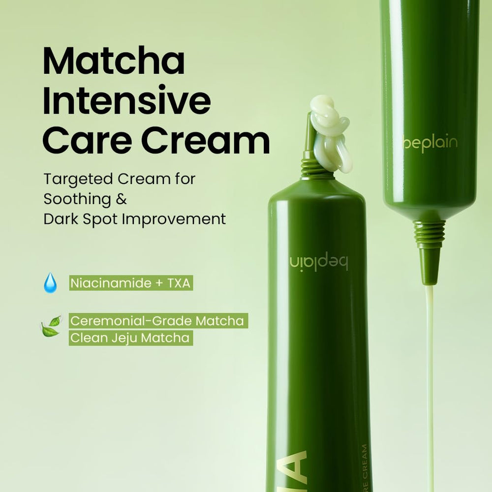 Beplain Matcha Catechin Essence glow after use on skin.