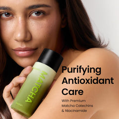Beplain Matcha Catechin Essence hand-application demonstrates easy layering.