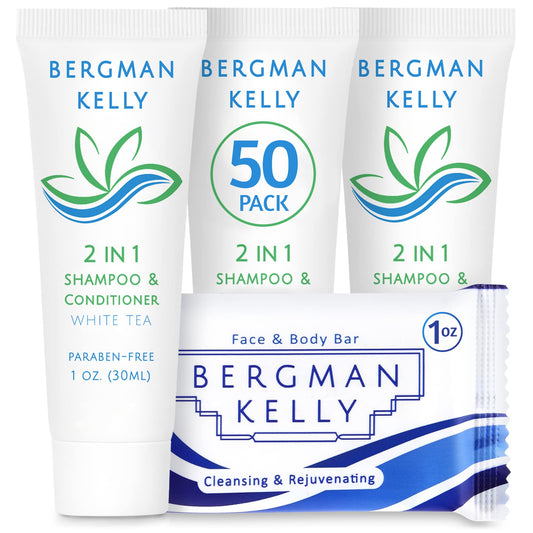 BERGMAN KELLY rectangle soap bars in 1 oz wraps for hygienic guest bathrooms