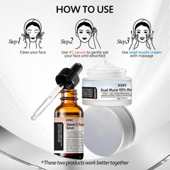 BERVEAL snail mucin serum texture close-up, smooth coverage and quick absorption.