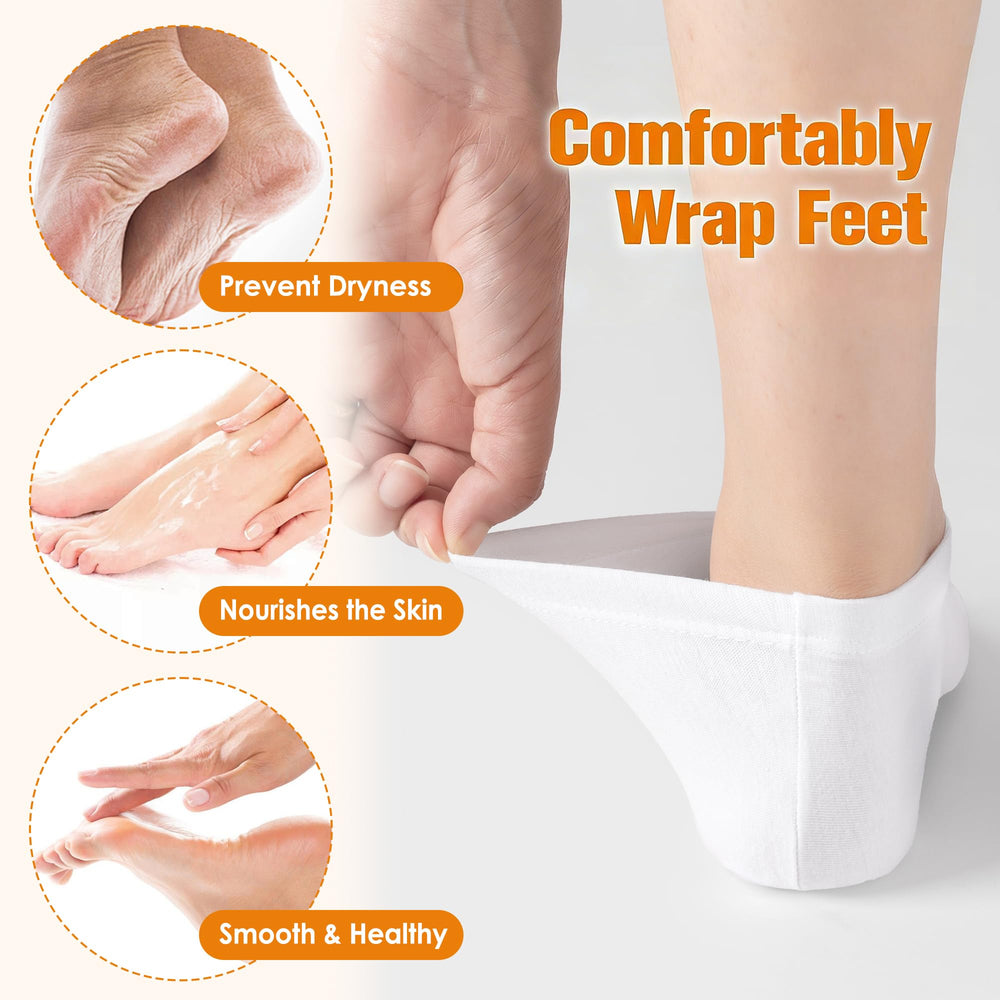 BESSLEE sleep cotton socks worn on feet for bedtime comfort at home