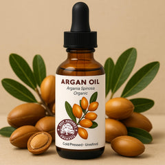Best Nature's Cosmetics Argan Oil bottle with dropper enables precise, easy hair treatment