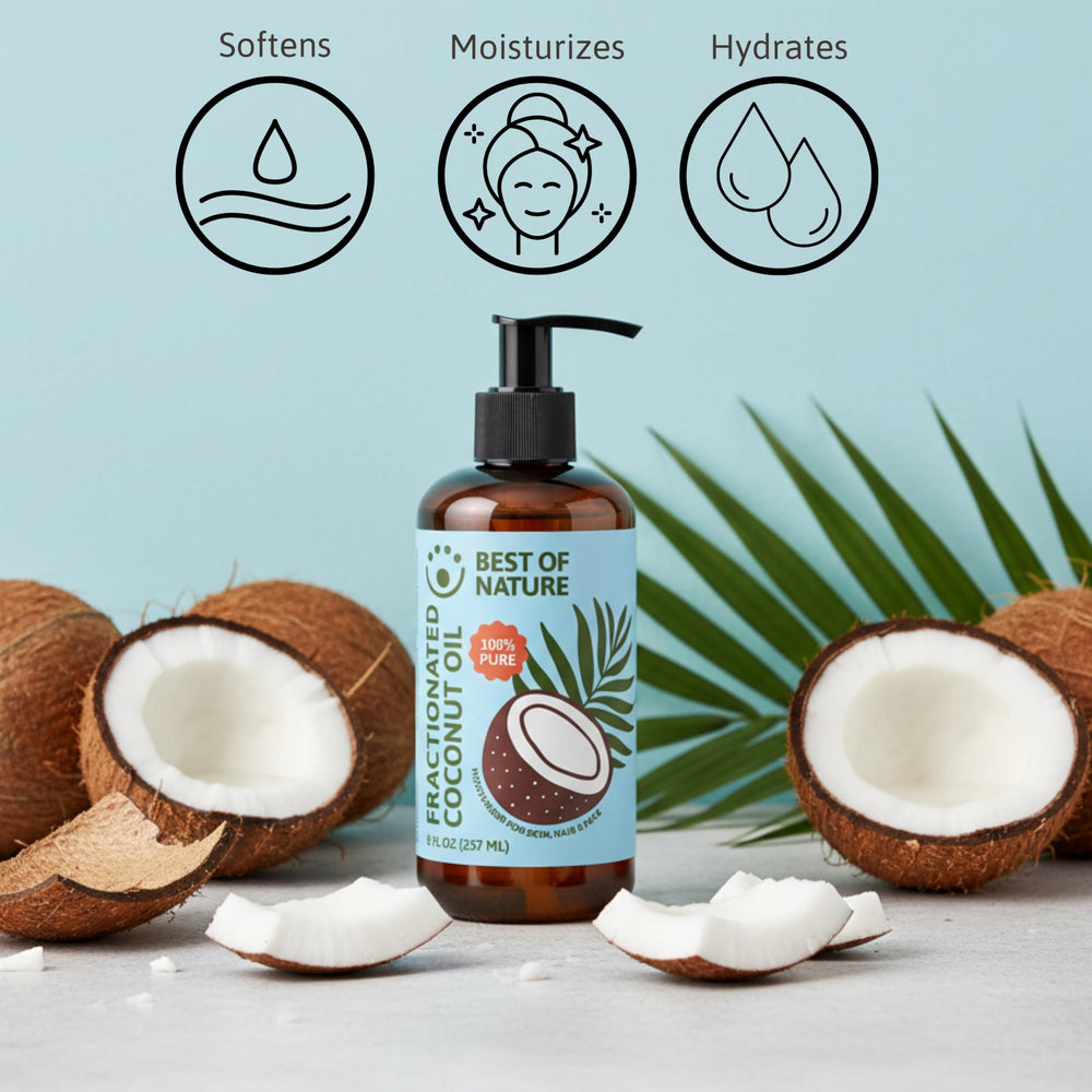 Best of Nature USA-made fractionated coconut oil crafted in small batches.