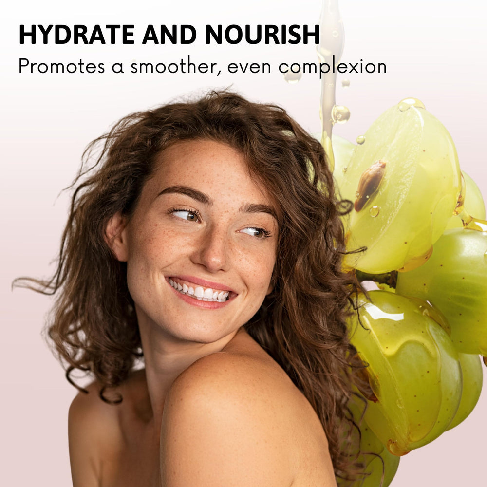 Best of Nature grapeseed oil skin application suitable for sensitive skin.