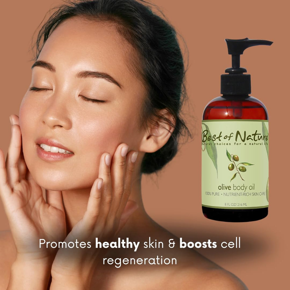 Best of Nature olive oil after-sun care calms the skin.