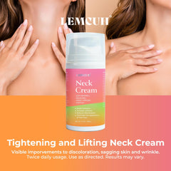 Bestkiss Neck Cream before-after visual suggesting reduced neck lines.