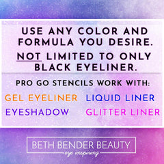 Beth Bender Beauty Pro Go stencils can be reused up to three times.