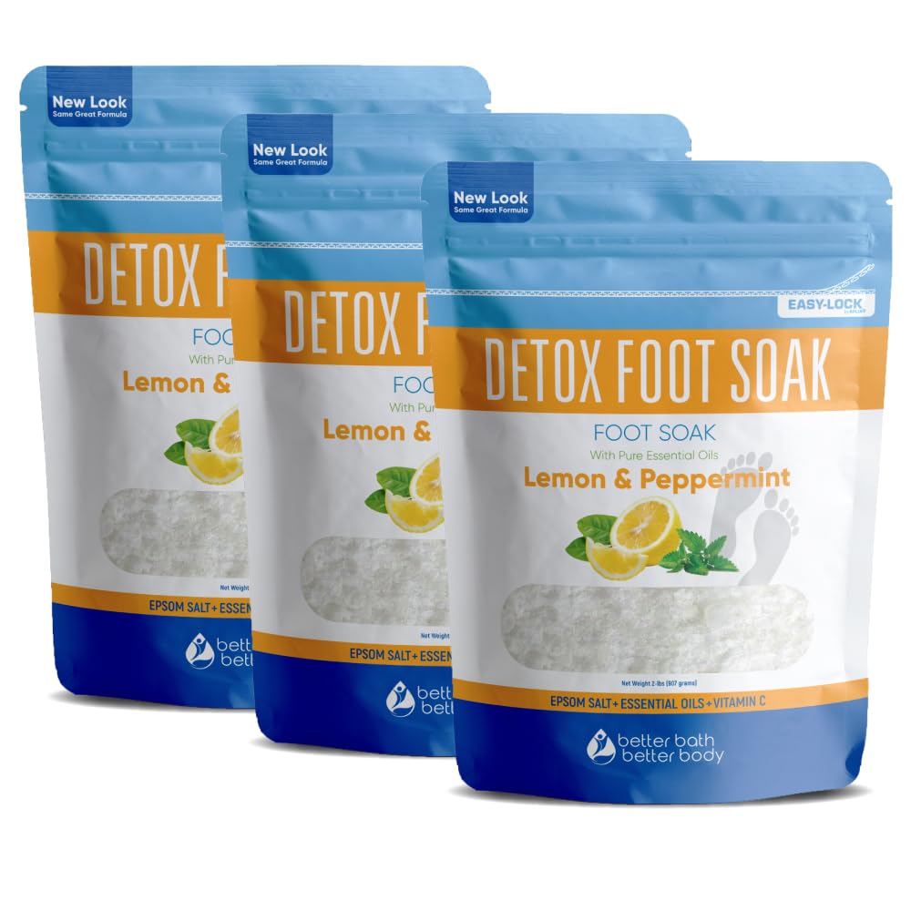 Better Bath Better Body Detox Foot Soak 3-pack pouches for easy gifting.