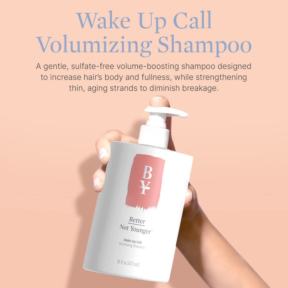 Better Not Younger Wake Up Call lather closeup demonstrates gentle cleansing.