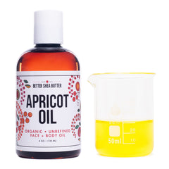 Better Shea Butter Organic Apricot Oil body application demonstrates silky, non-greasy feel