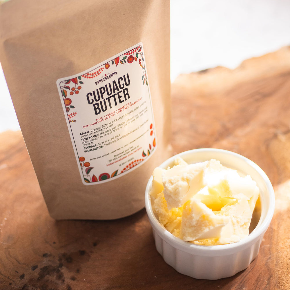 Better Shea Butter Cupuacu Butter in 16 oz jar for easy storage