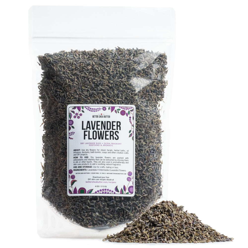 Better Shea Butter lavender buds bulk, vivid petals for DIY soaps and sachets