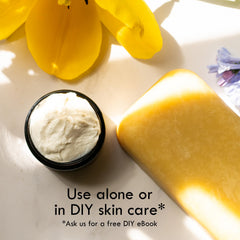 Better Shea Butter Raw Cocoa Butter Face Moisturizer absorbs quickly for a gentle finish.