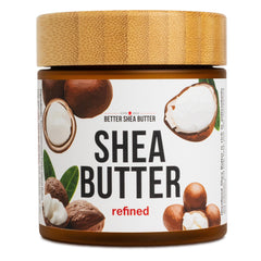Better Shea Butter refined-shea-butter-jar showing a pure moisturizer base for skin care.