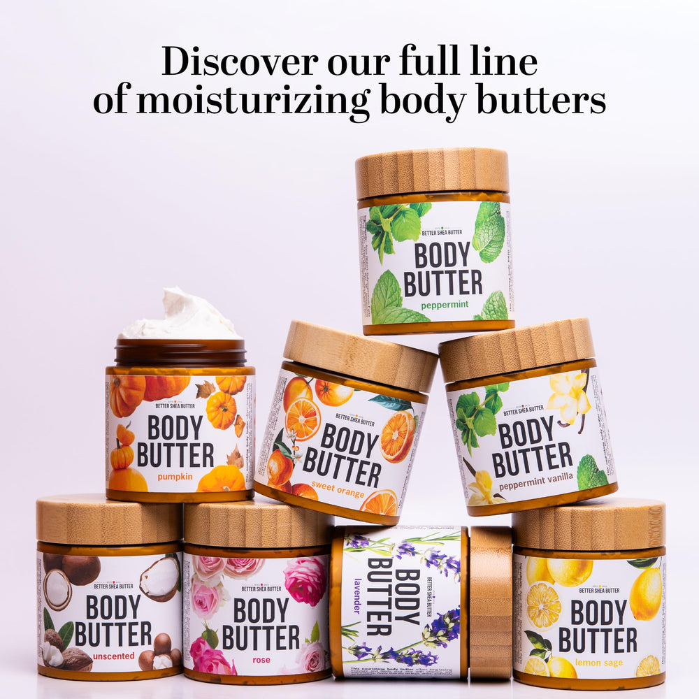 Whipped, silky feel of Better Shea Butter on the skin for smooth results.