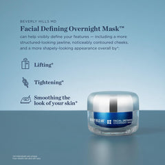 Beverly Hills MD Overnight Mask jar with creamy texture for smoothing.