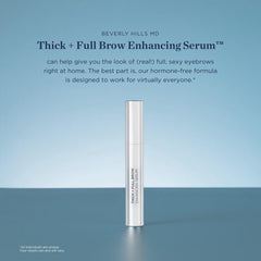 Application brush from Beverly Hills MD Thick + Full Brow Serum applying to sparse brows