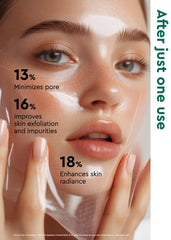 BE+WANTS Seaweed PDRN Peel-Off Jelly Mask drying to reveal a peelable film.